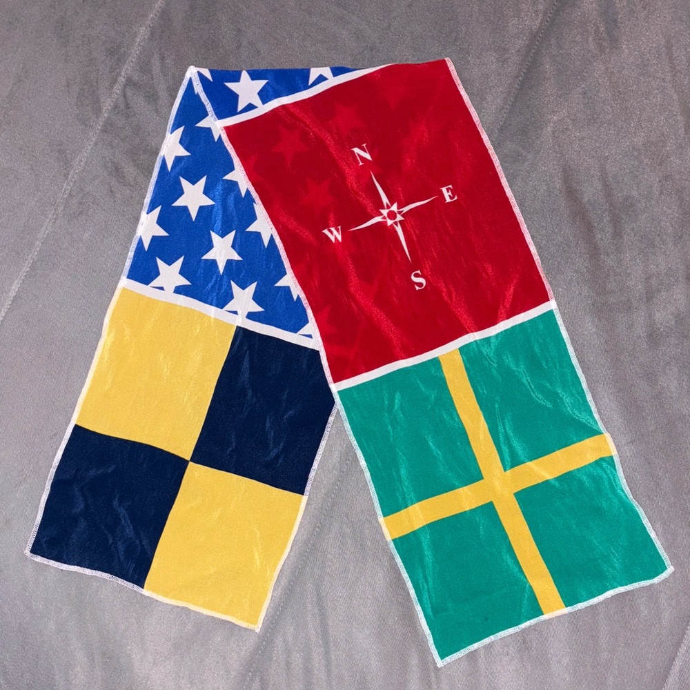 Nautical Signal Flags Oblong Scarf. International Code Of Signals.